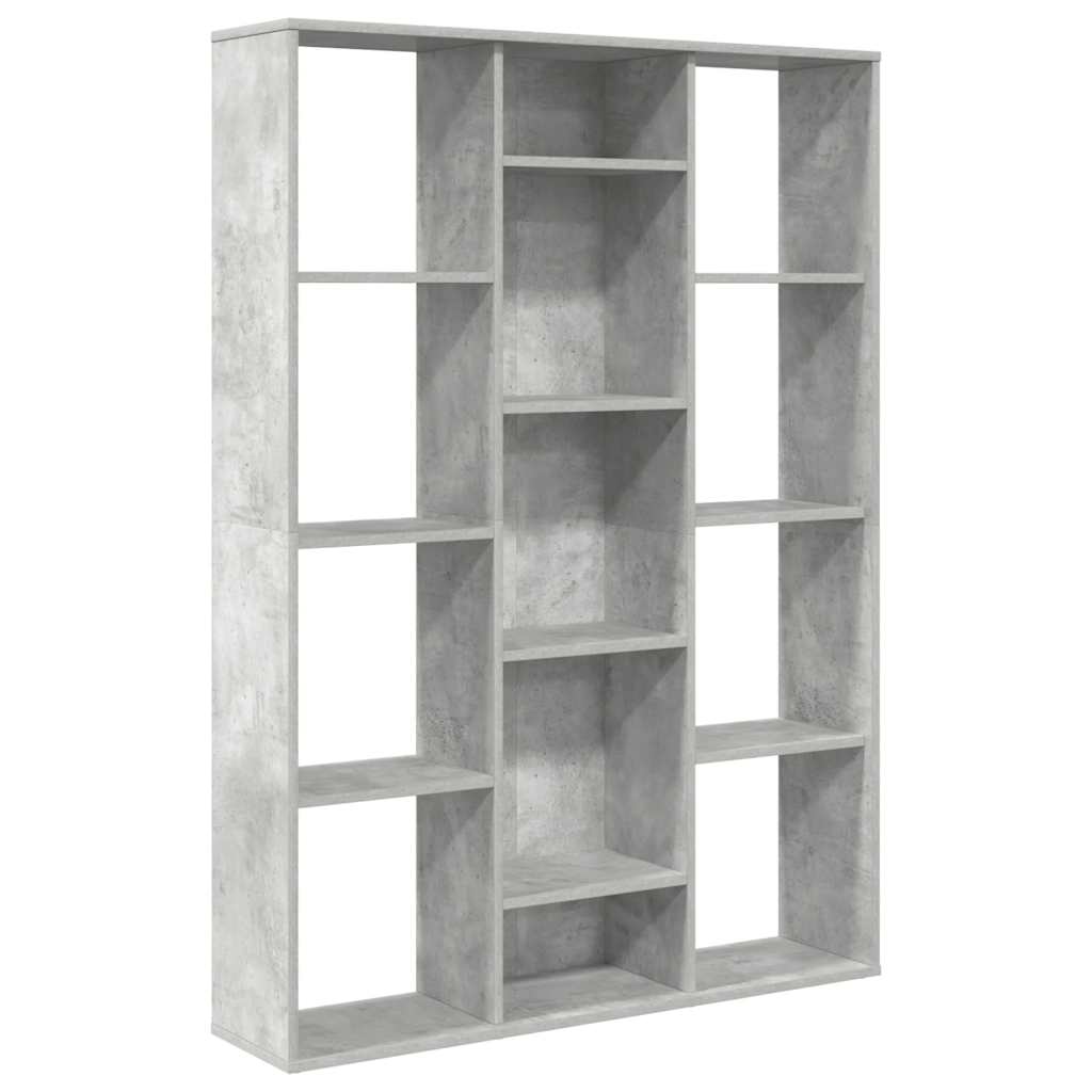 Room Divider/Book Cabinet Concrete Grey 100x24x140 cm Engineered Wood